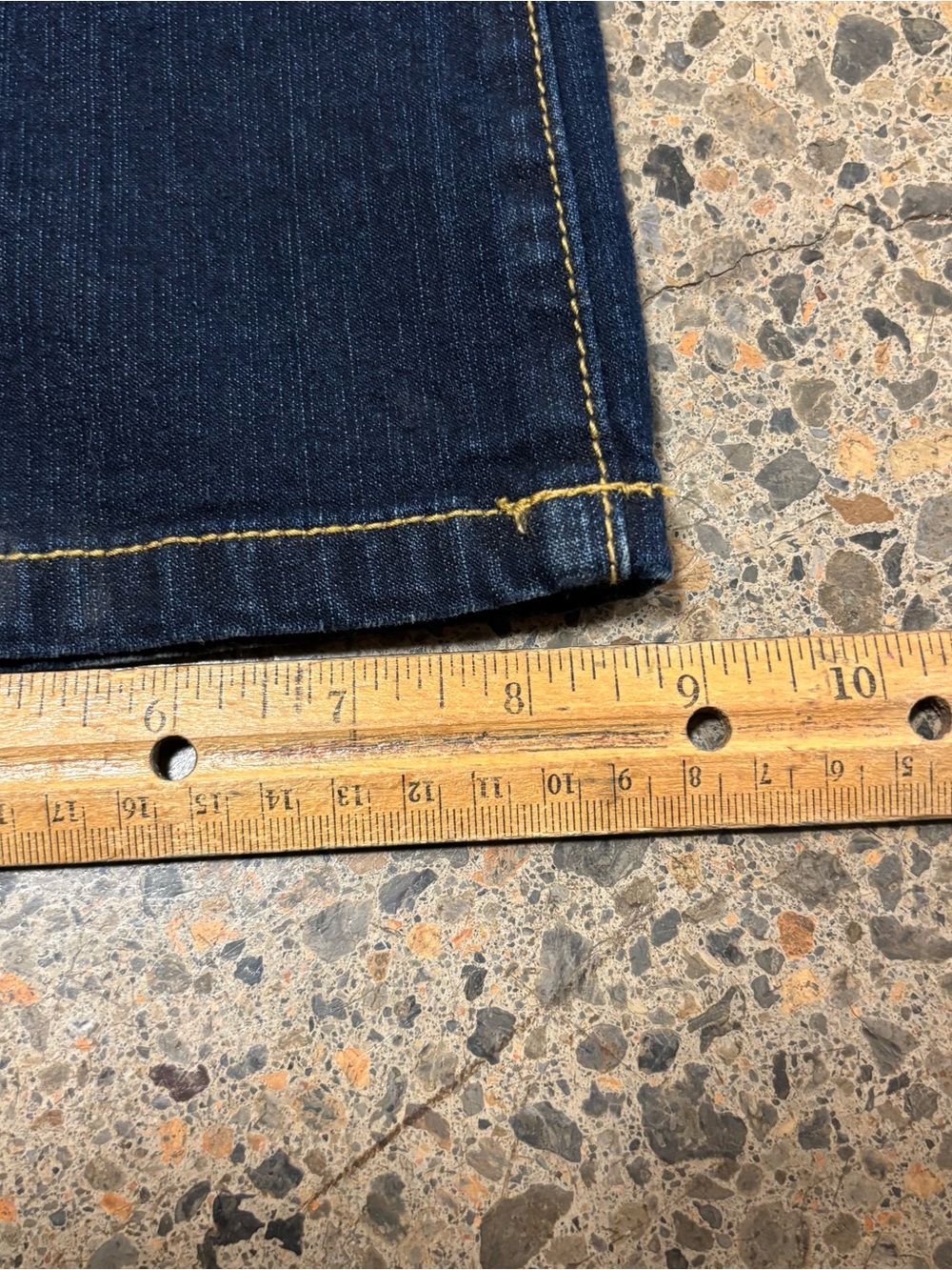 2000s Baby Phat Bootcut Jeans (1) Y2K, Flare, Embroidered, Denim, Blue, Gold - Picture 6 of 7